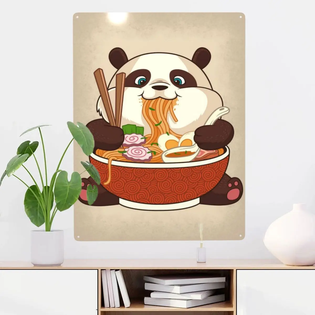 Ramen Panda Metal Tin Sign Decor Tinplate Durable Add Atmosphere Decor Festivals
Ramen Panda Metal Tin Sign Decor Tinplate Durable Add Atmosphere Decor Festivals