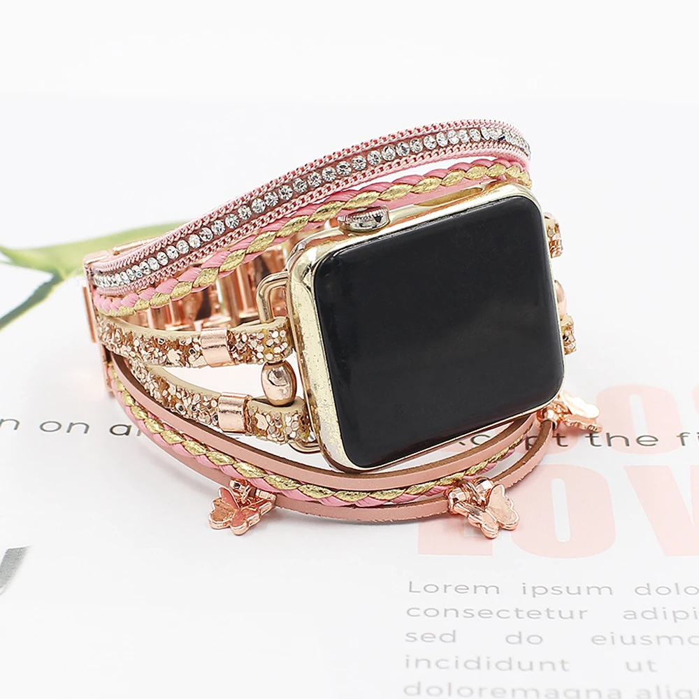 Bohemia Straps For Apple Watch band 45 mm 44mm 38/42mm Leather Luxury bracelet ultra 49mm iwatch series 8 7 5 4 3 6 SE 41mm 40MM
Bohemia Straps For Apple Watch band 45 mm 44mm 38/42mm Leather Luxury bracelet ultra 49mm iwatch series 8 7 5 4 3 6 SE 41mm 40MM