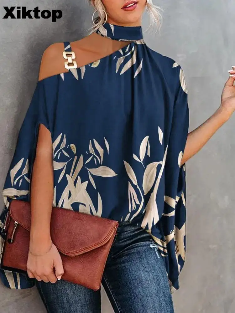 Xiktop Casual Loose Women Blouse Fashion Batwing Sleeve Print Off Shoulder Shirts Spring Summer Office Lady Blouses Elegant Tops
Xiktop Casual Loose Women Blouse Fashion Batwing Sleeve Print Off Shoulder Shirts Spring Summer Office Lady Blouses Elegant Tops