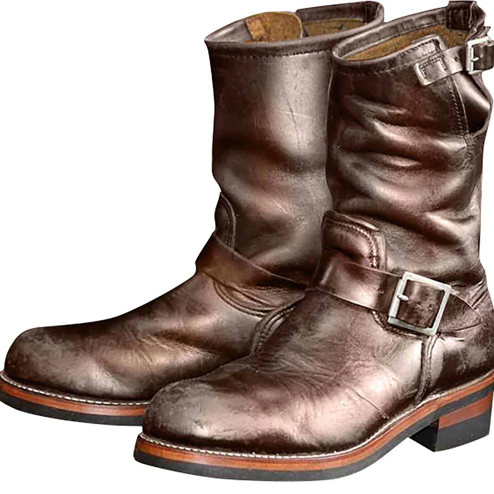 Men's Vintage Cowboy Boots Leather High Top Chain Buckle Strap Punk Shoes Pointed Toe Biker Boots Men Botas Mujer
Men's Vintage Cowboy Boots Leather High Top Chain Buckle Strap Punk Shoes Pointed Toe Biker Boots Men Botas Mujer