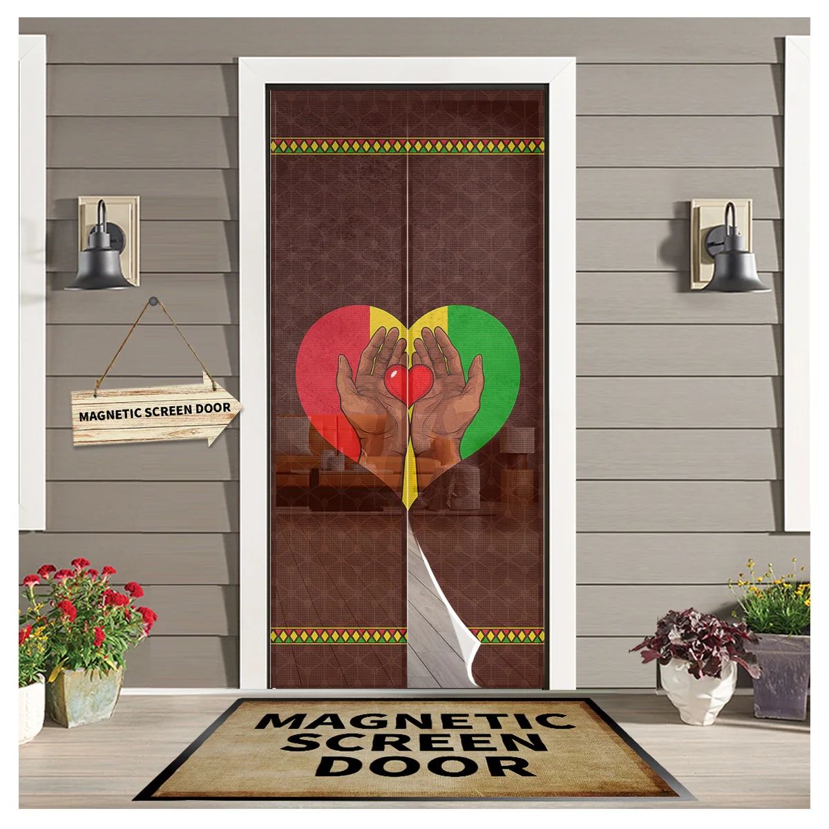 Ethnic Geometric Figure Hands Love Heart Summer Magnetic Mesh Mosquito Screen Door Curtain Anti-Mosquito Net Fly Insect Screen
Ethnic Geometric Figure Hands Love Heart Summer Magnetic Mesh Mosquito Screen Door Curtain Anti-Mosquito Net Fly Insect Screen