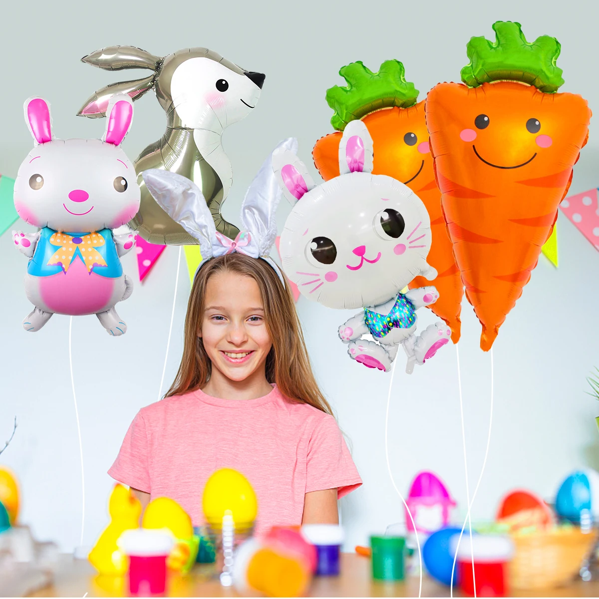 1/2Pcs New Happy Easter Aluminum Film Balloon Cute Animal Rabbit Cartoon Shaped Bunny Children Toy Baby Shower Decoration Party
1/2Pcs New Happy Easter Aluminum Film Balloon Cute Animal Rabbit Cartoon Shaped Bunny Children Toy Baby Shower Decoration Party
