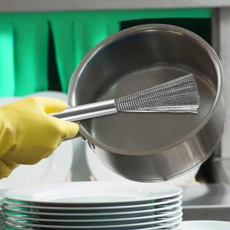 304 Stainless Steel Cleaning Brush Pot Brush Ware Rust Removal Scrubbing Brush Durable Does Not Hurt Hands Easy To Clean
304 Stainless Steel Cleaning Brush Pot Brush Ware Rust Removal Scrubbing Brush Durable Does Not Hurt Hands Easy To Clean