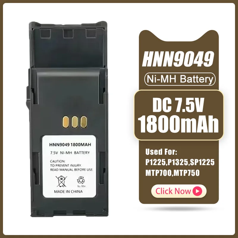 HNN9049 Battery Walkie Talkie 1800mAh Compatible with P1325 MTP700 MTP750 SP1225 P1225 Interphone Machine Two Way Cb Radio
HNN9049 Battery Walkie Talkie 1800mAh Compatible with P1325 MTP700 MTP750 SP1225 P1225 Interphone Machine Two Way Cb Radio