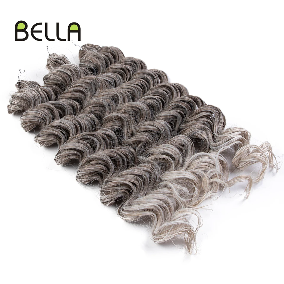 

Bella Synthetic Crochet Hair 24 Inch Deep Wavy Twist Afro Curls Curly Hair Extension Ombre Pink Color 3 Pcs 300g For Women