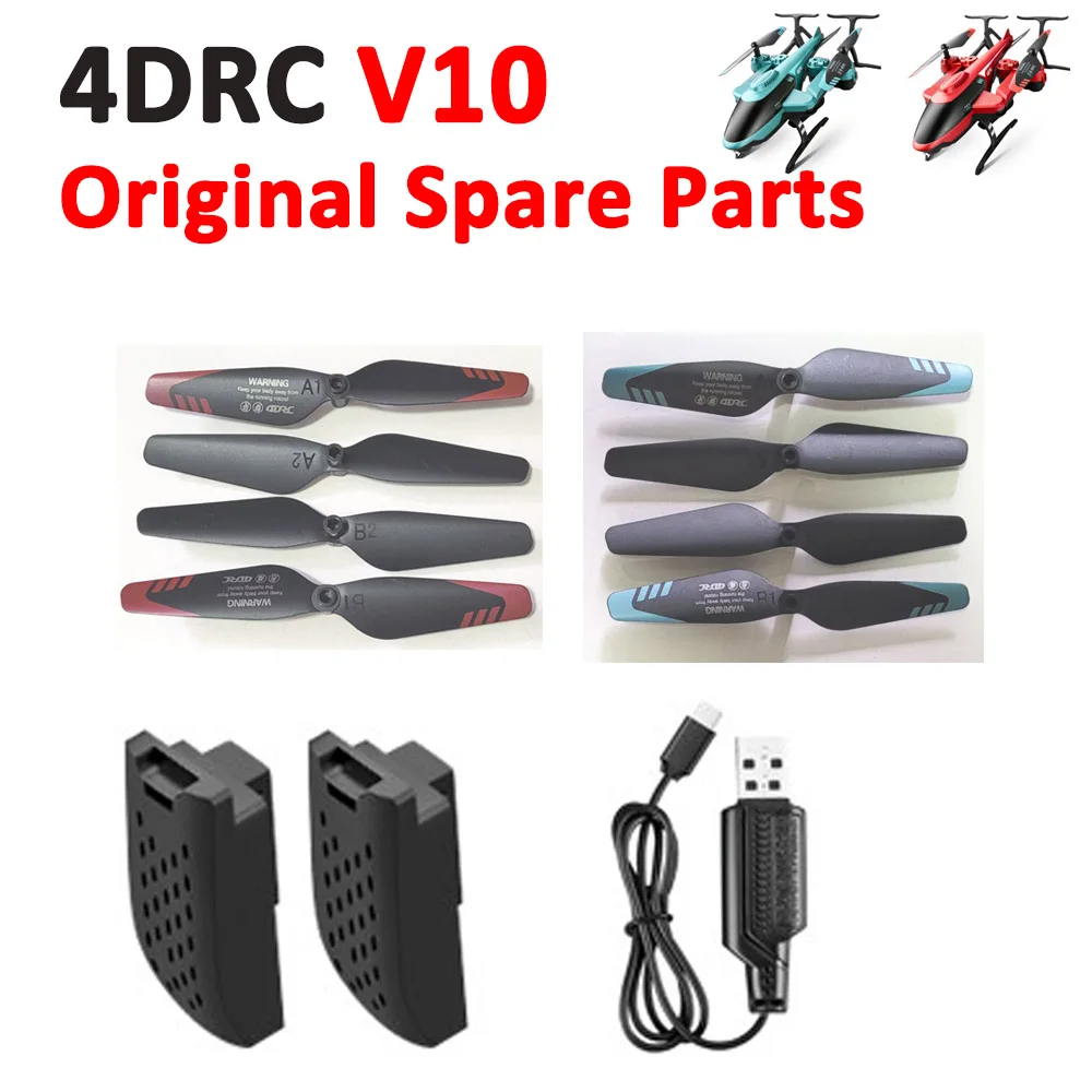 4DRC V10 Drone Original Spare Part Lipo Battery USB Charger Cable CW CCW Motor Propeller Blade Wing 4D-V10 Replacement Accessory
4DRC V10 Drone Original Spare Part Lipo Battery USB Charger Cable CW CCW Motor Propeller Blade Wing 4D-V10 Replacement Accessory
