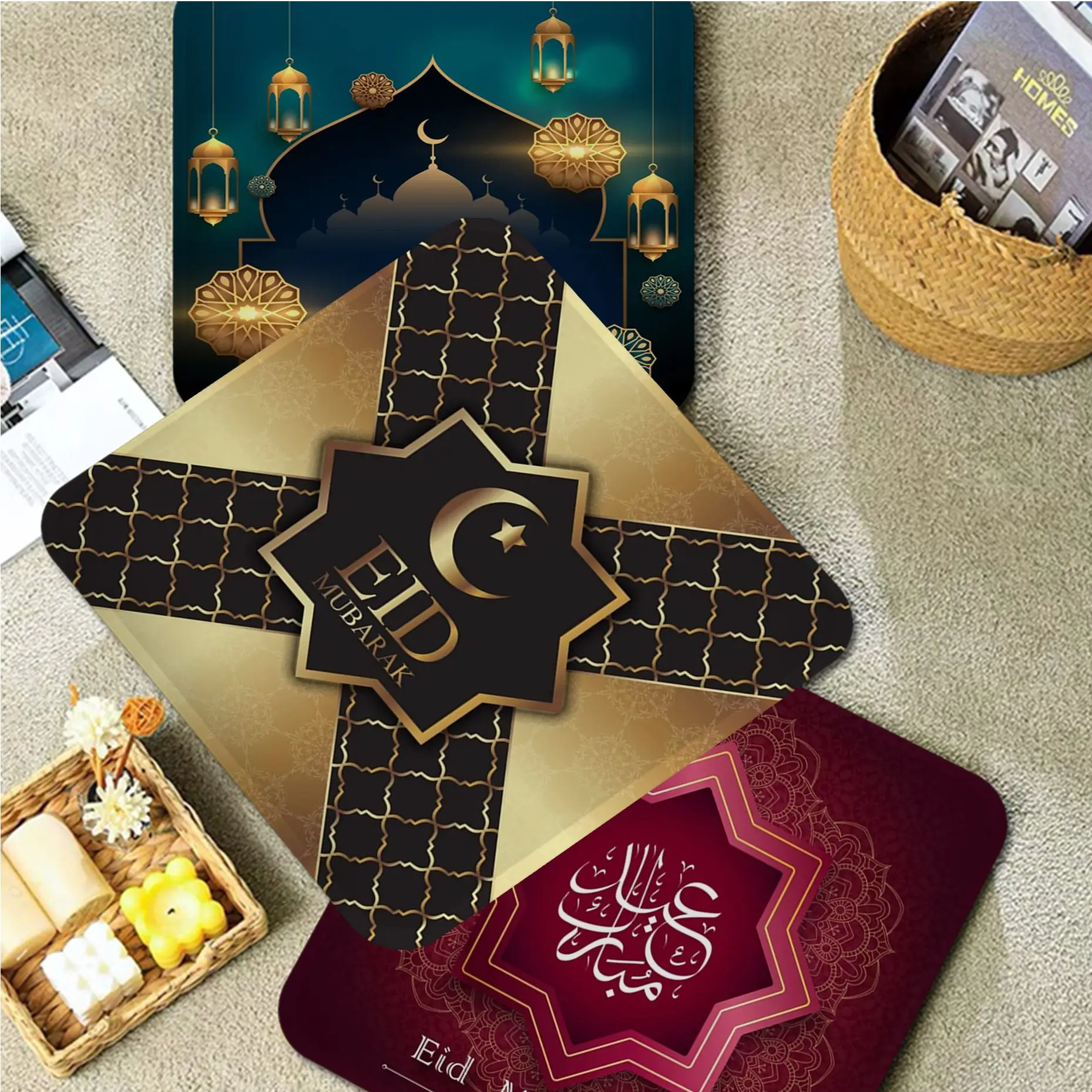 Eid Mubarak Tie Rope Dining Chair Cushion Circular Decoration Seat For Office Desk Stool Seat Mat 
Eid Mubarak Tie Rope Dining Chair Cushion Circular Decoration Seat For Office Desk Stool Seat Mat