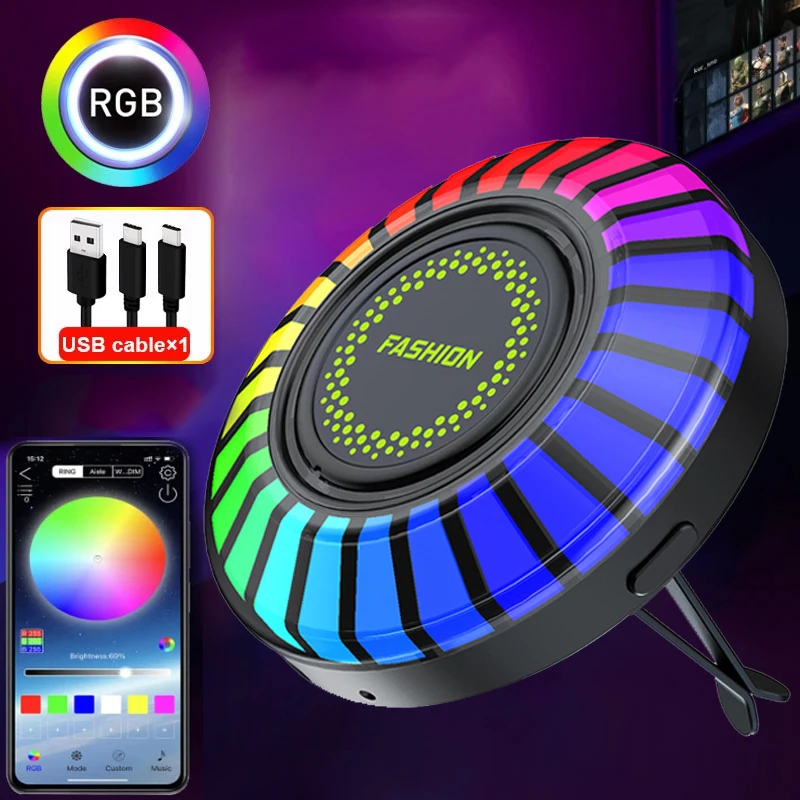 RGB Sound control LED light app control pickup voice activated rhythm lights color ambient LED light bar of music Ambient Light
RGB Sound control LED light app control pickup voice activated rhythm lights color ambient LED light bar of music Ambient Light