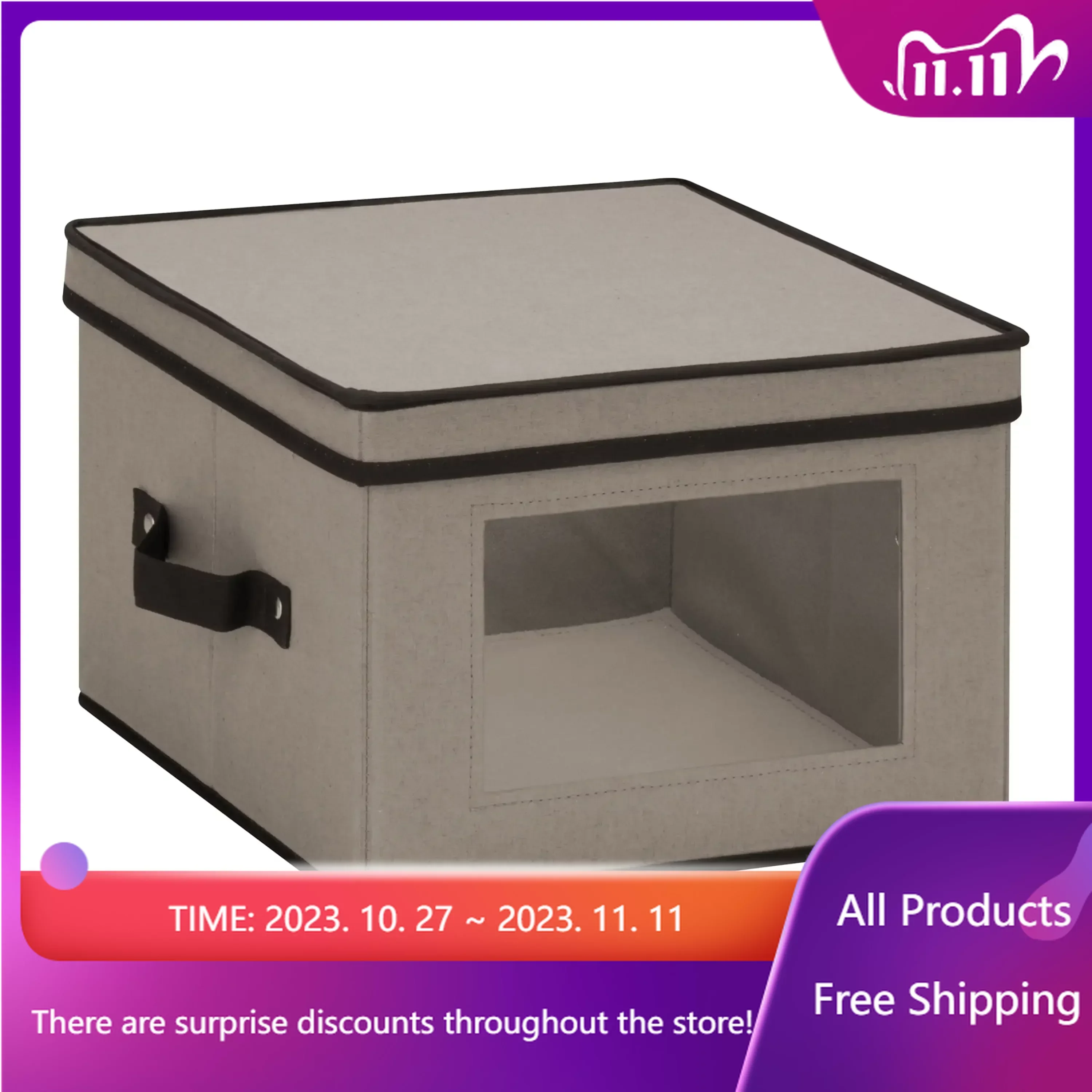 12" X 12" Canvas Square Stemware and More Storage Box with Lid, Gray Organizer Box Fast Transportation Sales Promotion
12" X 12" Canvas Square Stemware and More Storage Box with Lid, Gray Organizer Box Fast Transportation Sales Promotion