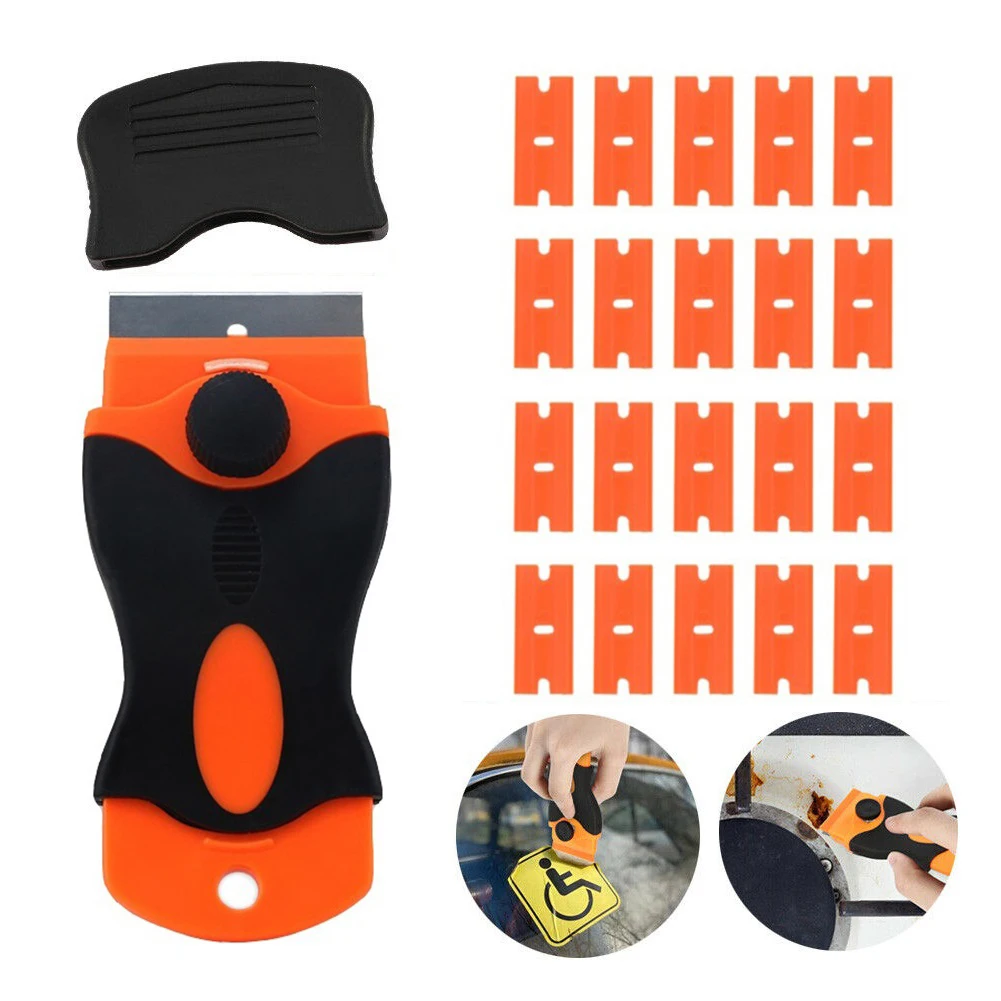 Plastic Blade Scraper 110 X 45mm 21pcs Non-slip Orange Silicone Handle Professional Cleaning Tool Scraper Plastic
Plastic Blade Scraper 110 X 45mm 21pcs Non-slip Orange Silicone Handle Professional Cleaning Tool Scraper Plastic