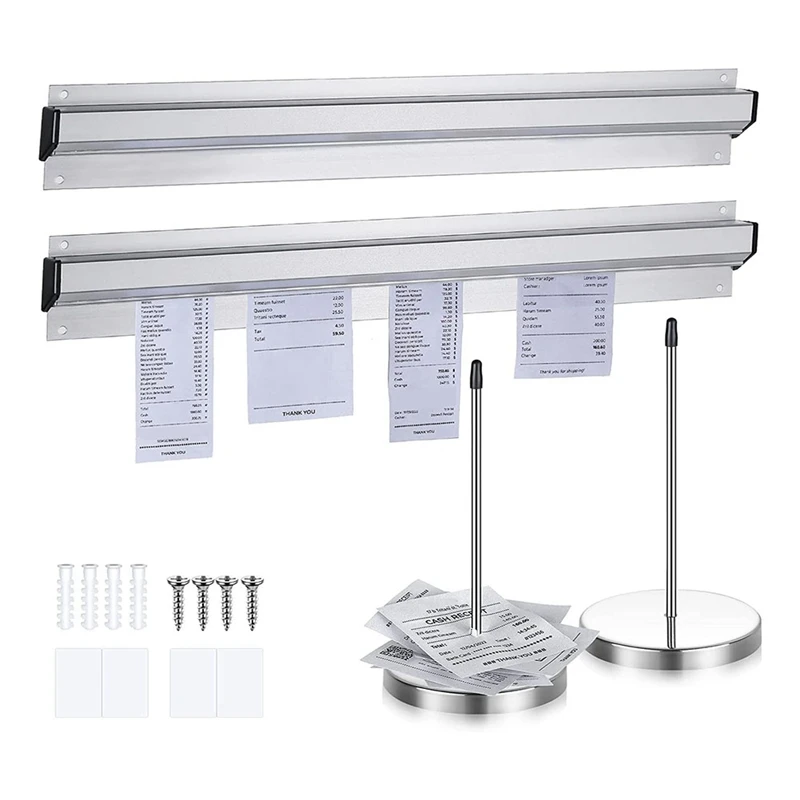 4Pcs Ticket Holder Set Slide Check Rack And Steel Receipt Holder Ticket Stabber For Restaurant Ticket Rail For Cafes Pub Kitchen
4Pcs Ticket Holder Set Slide Check Rack And Steel Receipt Holder Ticket Stabber For Restaurant Ticket Rail For Cafes Pub Kitchen