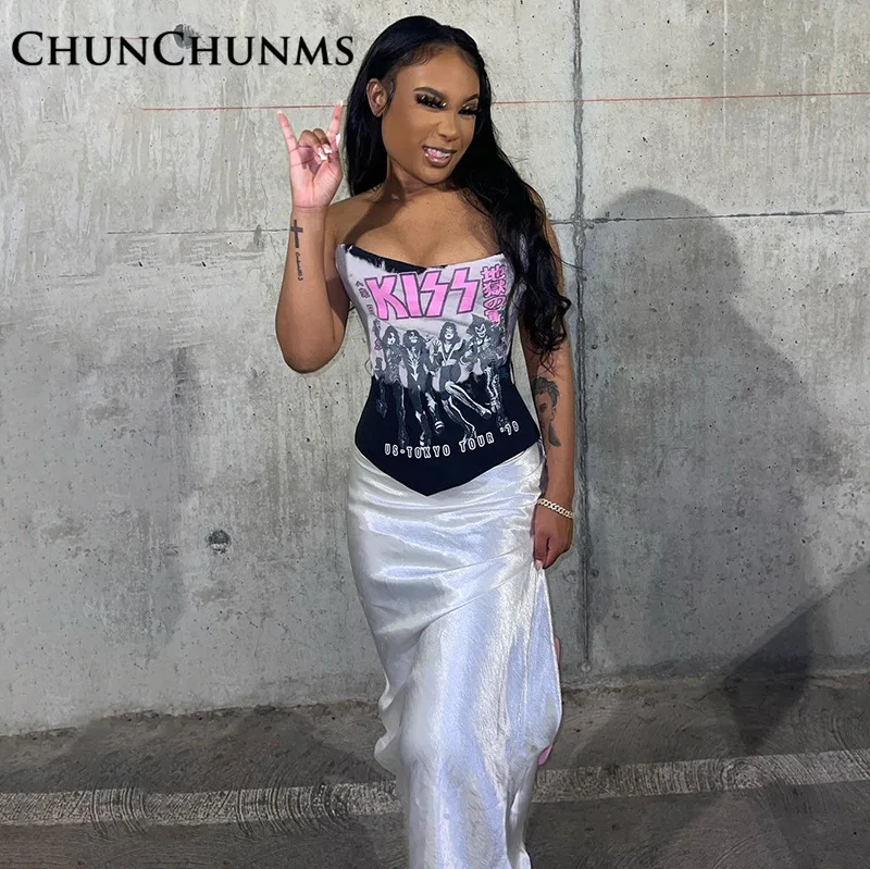 Женский комплект из майки и юбки, Топ без бретелек с принтом и длинная юбка с высокой талией, осенняя модная праздничная одежда, праздничное ...
Женский комплект из майки и юбки, Топ без бретелек с принтом и длинная юбка с высокой талией, осенняя модная праздничная одежда, праздничное ...