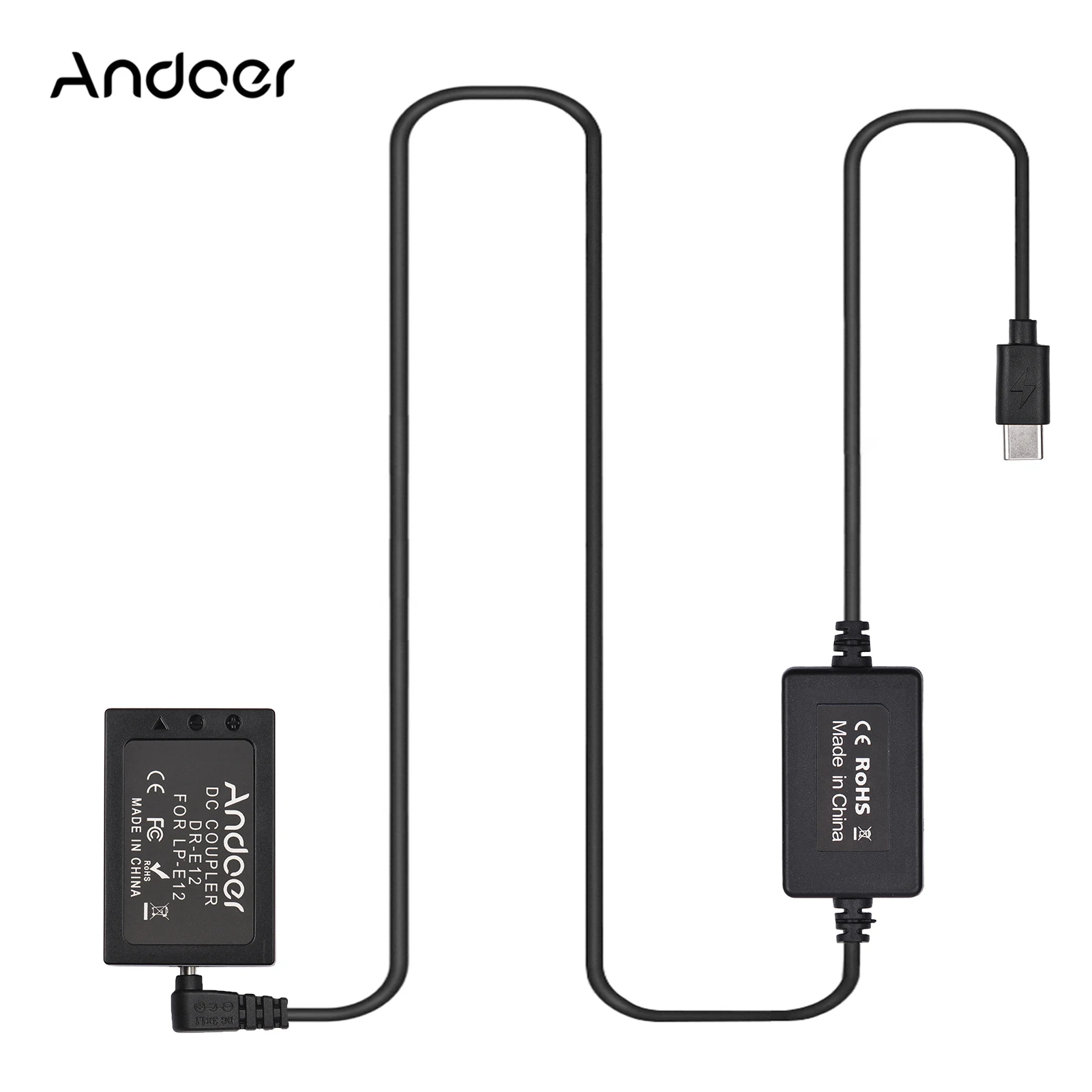 Andoer PD USB Type-C Cable to DR-E12 Dummy Battery DC Coupler LP-E12 for Canon EOS M2 M10 M50 M100 M200 Cameras
Andoer PD USB Type-C Cable to DR-E12 Dummy Battery DC Coupler LP-E12 for Canon EOS M2 M10 M50 M100 M200 Cameras