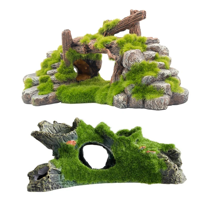 Aquarium Resin Mountain View Moss Tree House Cave Fish Tank Ornament Decoration & Resin Moss Bridge Fish Play Cave Decor
Aquarium Resin Mountain View Moss Tree House Cave Fish Tank Ornament Decoration & Resin Moss Bridge Fish Play Cave Decor