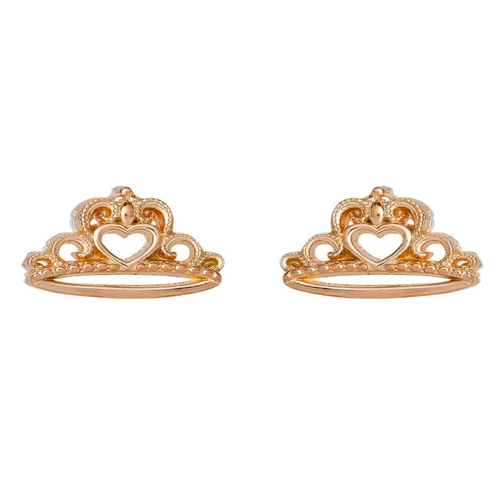 Sterling Silver 14KT Gold Plated Crown Earrings 
Sterling Silver 14KT Gold Plated Crown Earrings