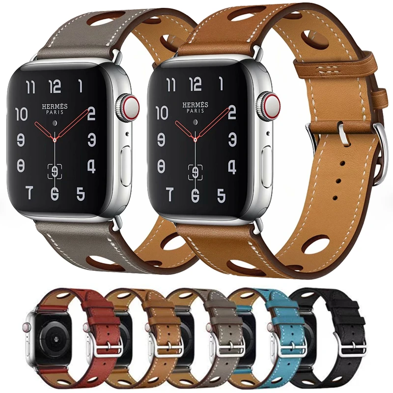 Ремешок из 100% натуральной кожи для Apple Watch Band 45 мм 41 мм 44 мм 40 мм 38 мм 42 мм, браслет-петля для iWatch seвозы 7/SE/6/5/4/3/2/1 
Ремешок из 100% натуральной кожи для Apple Watch Band 45 мм 41 мм 44 мм 40 мм 38 мм 42 мм, браслет-петля для iWatch seвозы 7/SE/6/5/4/3/2/1