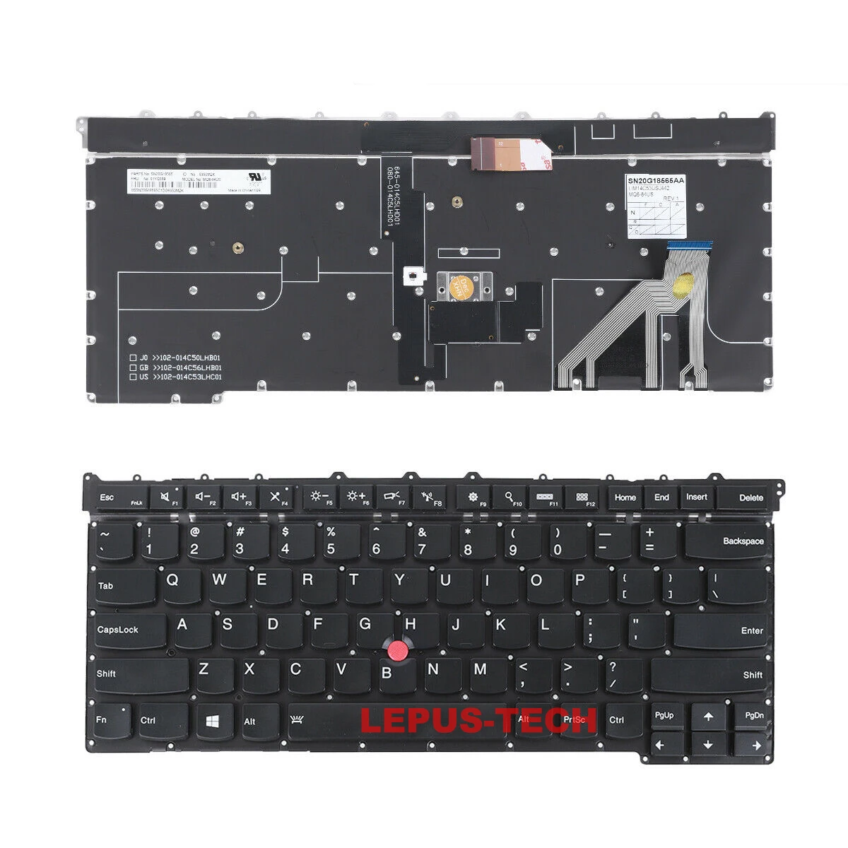 US раскладка клавиатуры для Lenovo ThinkPad X1 Carbon 3rd Gen 2015 20BS 20BT Подсветка с точкой - купить