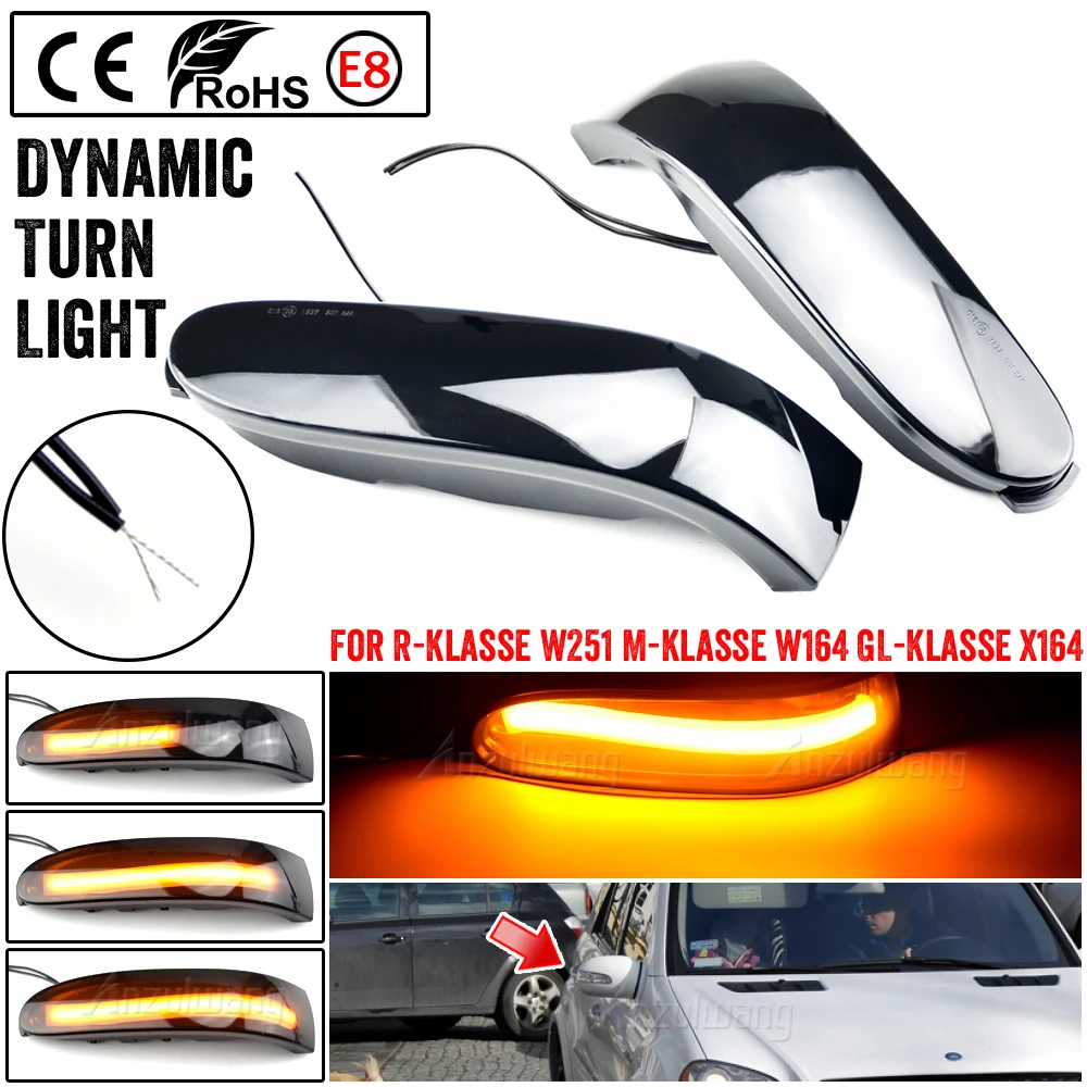 Dynamic Turn Signal Blinker Side Mirror Indicator Sequential Light For Mercedes Benz M GL Class W164 X164 2005-2008 R Class W251
Dynamic Turn Signal Blinker Side Mirror Indicator Sequential Light For Mercedes Benz M GL Class W164 X164 2005-2008 R Class W251