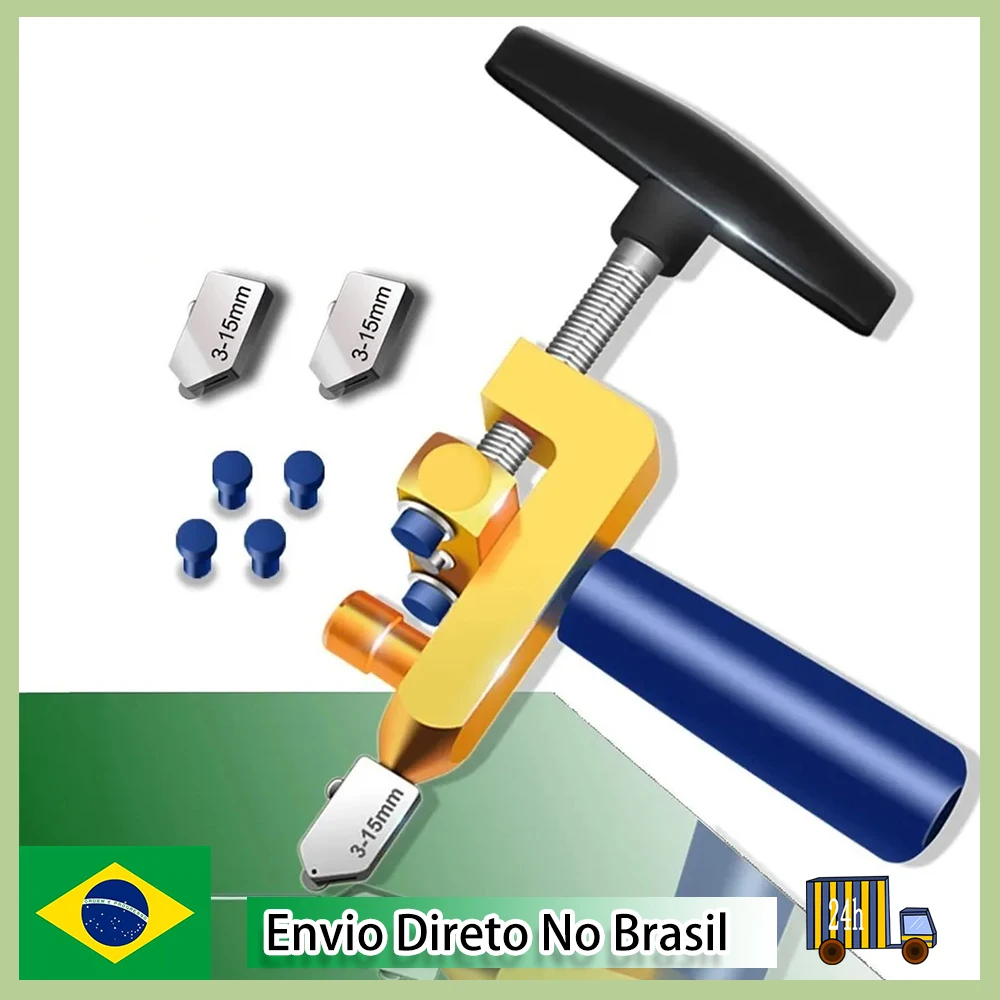 

Cortador de Vidro Manual 2 em 1 Conjunto Profissional de Ferramentas para Construção