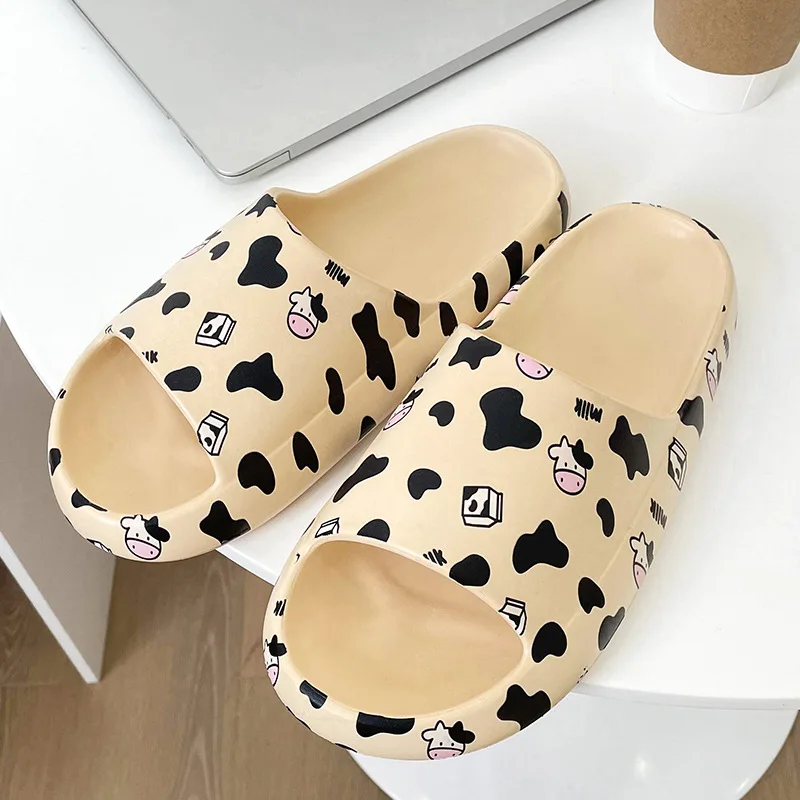 Cute Cartoon Cow Designer Brand Women Sandals Outdoor Beach Woman Slides Indoor Bathroom Couples Non-slip Slippers Female Shoes
Cute Cartoon Cow Designer Brand Women Sandals Outdoor Beach Woman Slides Indoor Bathroom Couples Non-slip Slippers Female Shoes