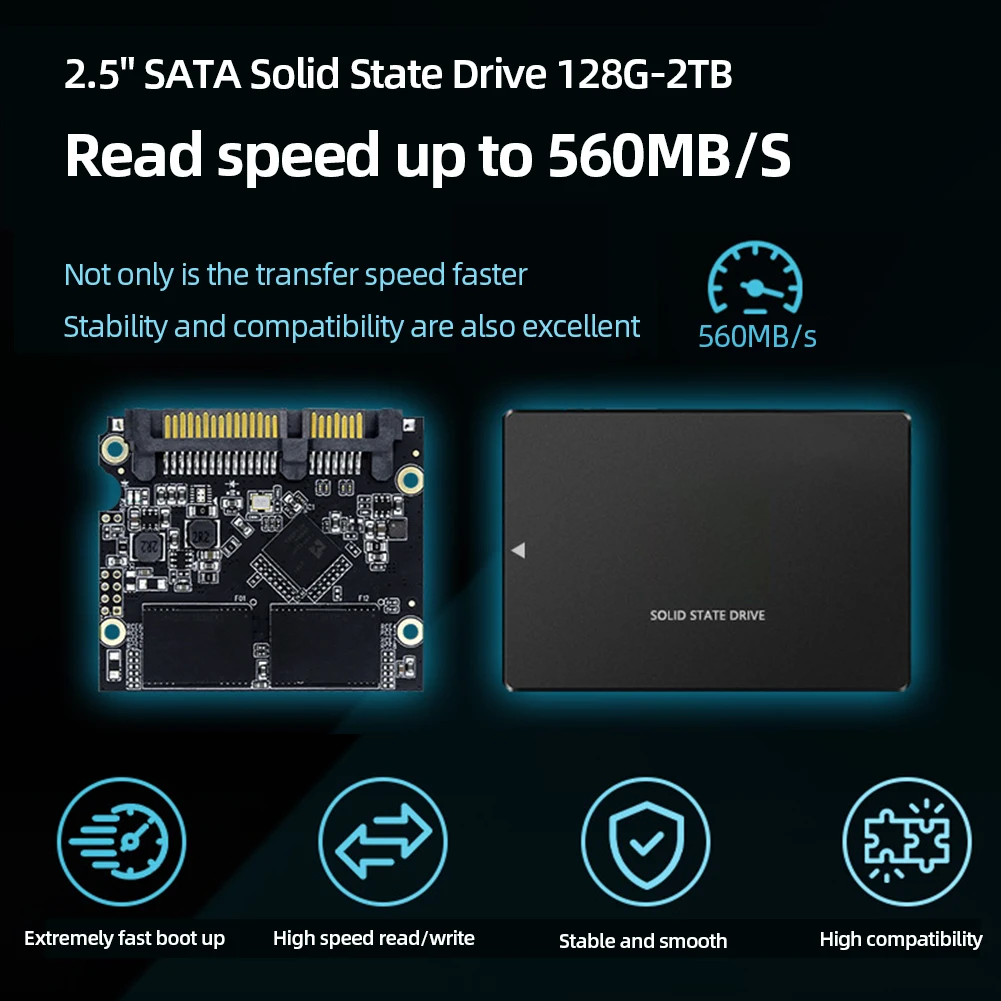 SSD жесткий диск SATA3.0 128G 256G 512G 1TB SSD жесткий диск 560/460 MB/s скорость чтения и записи портативное устройство для хранения для настольных компьютеров
SSD жесткий диск SATA3.0 128G 256G 512G 1TB SSD жесткий диск 560/460 MB/s скорость чтения и записи портативное устройство для хранения для настольных компьютеров
