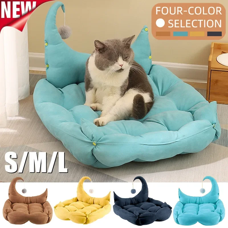 

New Deep Sleep Comfort In Winter Cat Bed Iittle Mat Basket Small Dog House Products Pets Tent Cozy Cave Nest Indoor Cama Gato