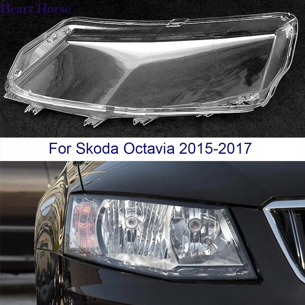 

Для Skoda Octavia 2015, 2016, 2017, фары, абажуры, лампа, крышка для автомобильной фары, прозрачные передние фары
