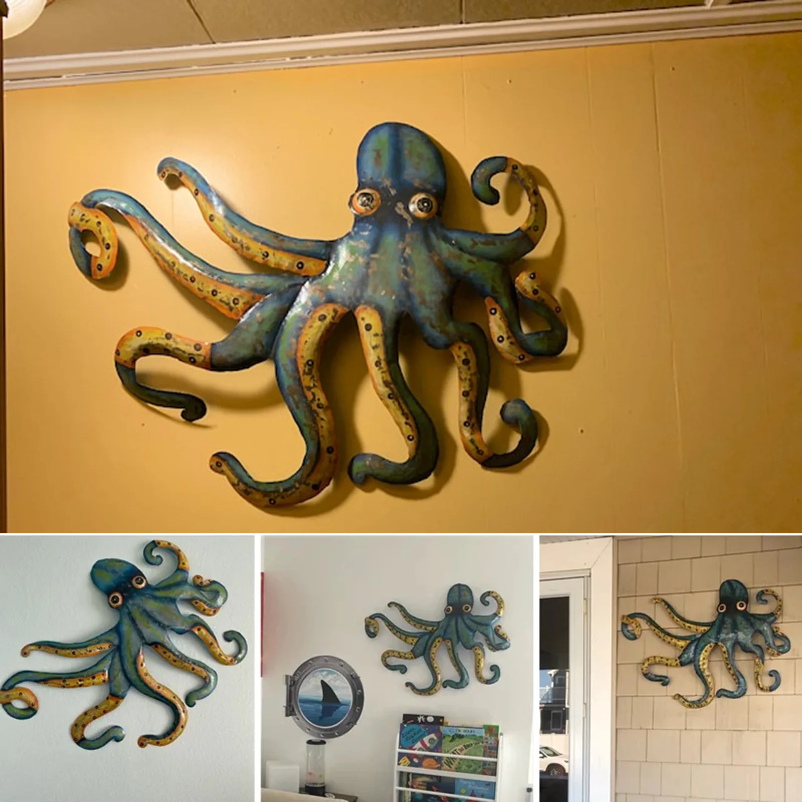 Octop-us Wall Sculpture Decorative Ocean Theme House Home Decor Nautical Octo-pus Decor Sea Wall Art
Octop-us Wall Sculpture Decorative Ocean Theme House Home Decor Nautical Octo-pus Decor Sea Wall Art
