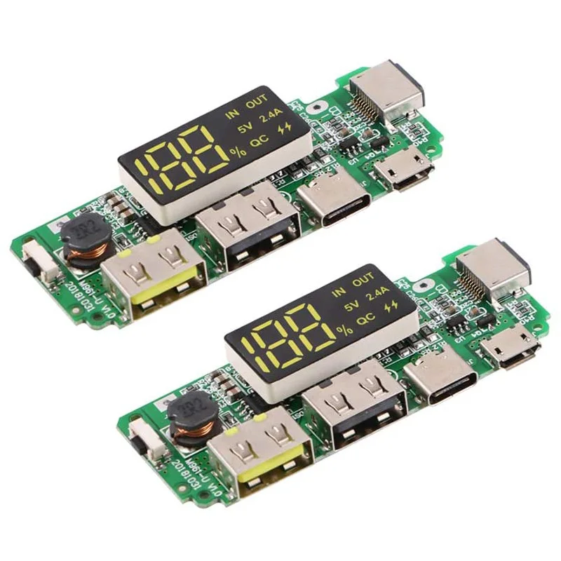 For 18650 Lithium Charging Board Dual USB 5V 2.4A Mobile Power Bank Module Overcharge Overdischarge Short Circuit Protection
For 18650 Lithium Charging Board Dual USB 5V 2.4A Mobile Power Bank Module Overcharge Overdischarge Short Circuit Protection
