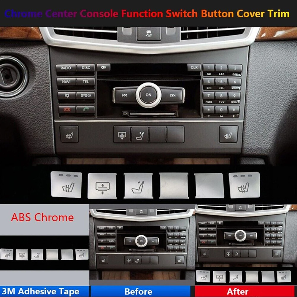 6pcs / Set Button Cover For Mercedes Accessories Car Durable High Quality Parts Chrome Center Console Function
6pcs / Set Button Cover For Mercedes Accessories Car Durable High Quality Parts Chrome Center Console Function