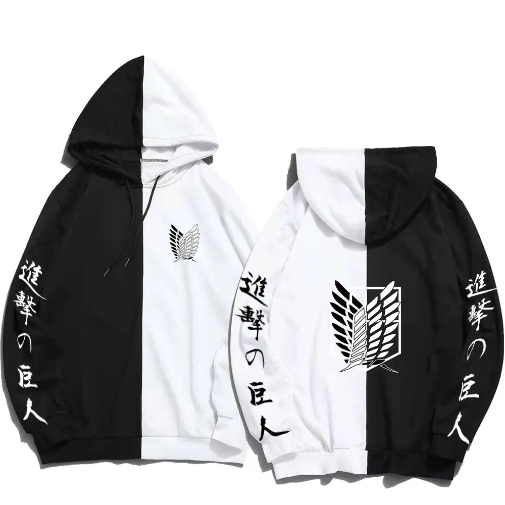 Anime Attack on Titan Print Patchwork Hoodies Men Hip Hop Streetwear Sweatshirts Autumn Winter Harajuku Casual Hooded Y2K Tops
Anime Attack on Titan Print Patchwork Hoodies Men Hip Hop Streetwear Sweatshirts Autumn Winter Harajuku Casual Hooded Y2K Tops