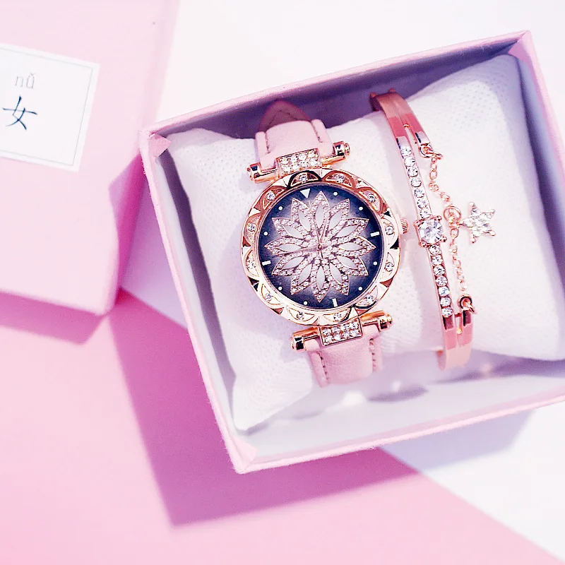 2022 Women Watches Bracelet set Starry Sky Ladies Bracelet Watch Casual Leather Quartz Wristwatch Clock reloj mujer
2022 Women Watches Bracelet set Starry Sky Ladies Bracelet Watch Casual Leather Quartz Wristwatch Clock reloj mujer