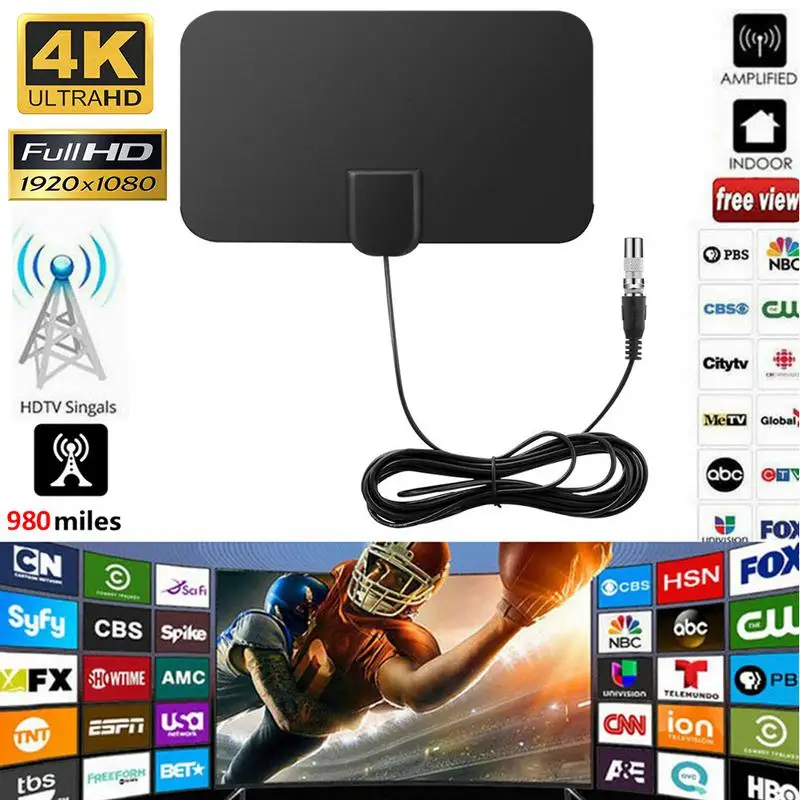 980 Miles Range TV Antenna 4K Digital HDTV Indoor Antennas USB With Amplifier Signal Booster Active HD TV Flat Design Mini 25DB
980 Miles Range TV Antenna 4K Digital HDTV Indoor Antennas USB With Amplifier Signal Booster Active HD TV Flat Design Mini 25DB