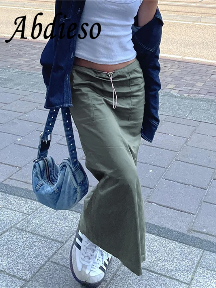Abdieso Y2K High Waist Sexy Split Long Skirts Women Casual Streetwear White 2023 Spring Summer Drawstring Harajuku Midi Skirts
Abdieso Y2K High Waist Sexy Split Long Skirts Women Casual Streetwear White 2023 Spring Summer Drawstring Harajuku Midi Skirts