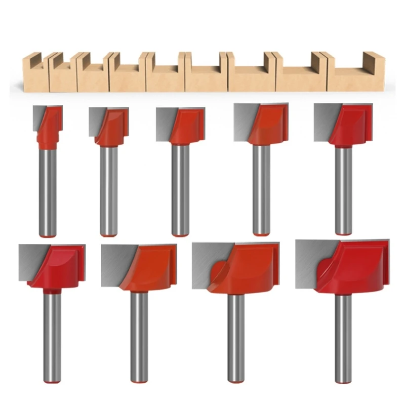 9Pieces Router Bit Set Trimming Straight Milling Cutter Wood Bits Tungsten Carbide Cutting Woodworking Trimming Tool
9Pieces Router Bit Set Trimming Straight Milling Cutter Wood Bits Tungsten Carbide Cutting Woodworking Trimming Tool