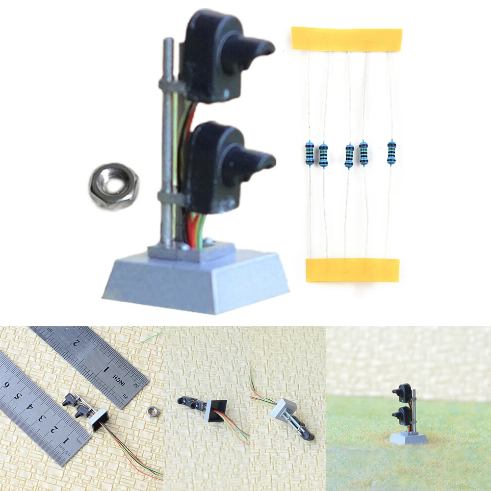 HO Scale Dwarf Searchlight Signal Ground 2 Targets Green/Red Dwarf Signals DIY Train Railroad Building Landscape
HO Scale Dwarf Searchlight Signal Ground 2 Targets Green/Red Dwarf Signals DIY Train Railroad Building Landscape