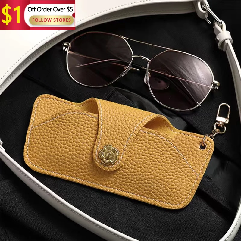 Portable Retro Handmade PU Leather Glasses Bag with Lanyard Hanging Sunglasses Case Simple Glasses Storage Box Sunglasses Case
Portable Retro Handmade PU Leather Glasses Bag with Lanyard Hanging Sunglasses Case Simple Glasses Storage Box Sunglasses Case