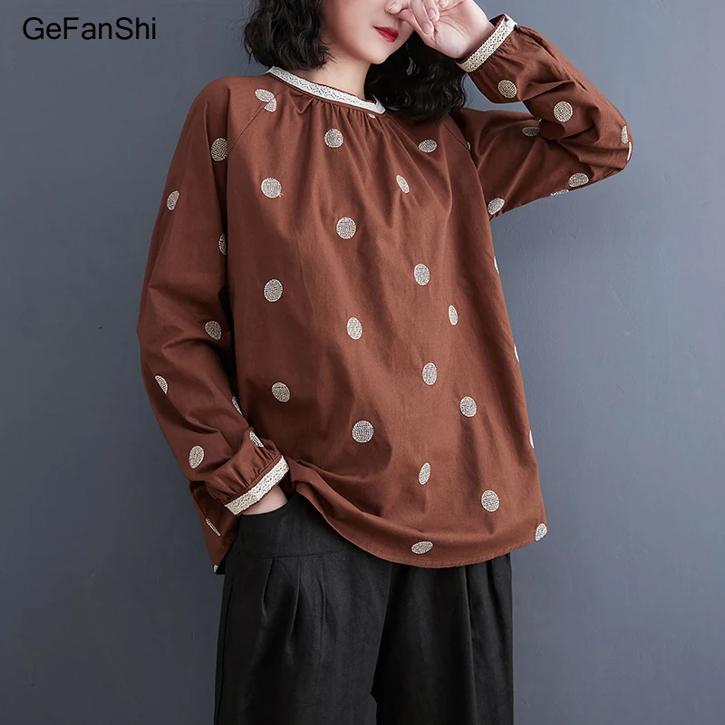 New Spring Summer Shirts Women Fashion Floral Polka Dot O-Neck Casual Loose Sun Shirts Tops Female Clothing Office Ladies Blouse
New Spring Summer Shirts Women Fashion Floral Polka Dot O-Neck Casual Loose Sun Shirts Tops Female Clothing Office Ladies Blouse