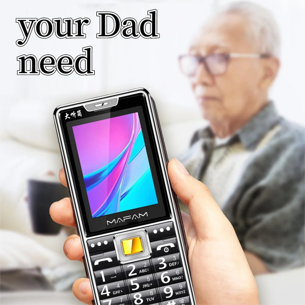 

Mafam Elderly Pensioner Functional Phone SOS Quick Dial Huge Battery Large Key Clear Sound Durable Easy Work Cellphone Low Price