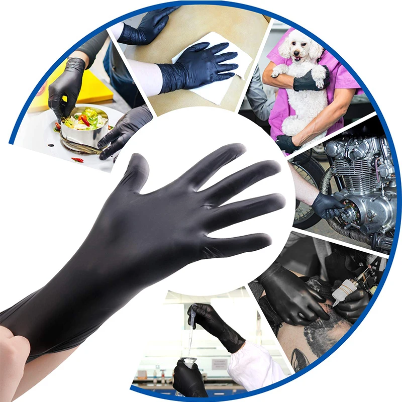 Black Disposable Nitrile Gloves Latex Free Powder-Free Small Medium Large Pink Vinyl Work Kitchen Cleaning Gardening Gloves
Black Disposable Nitrile Gloves Latex Free Powder-Free Small Medium Large Pink Vinyl Work Kitchen Cleaning Gardening Gloves