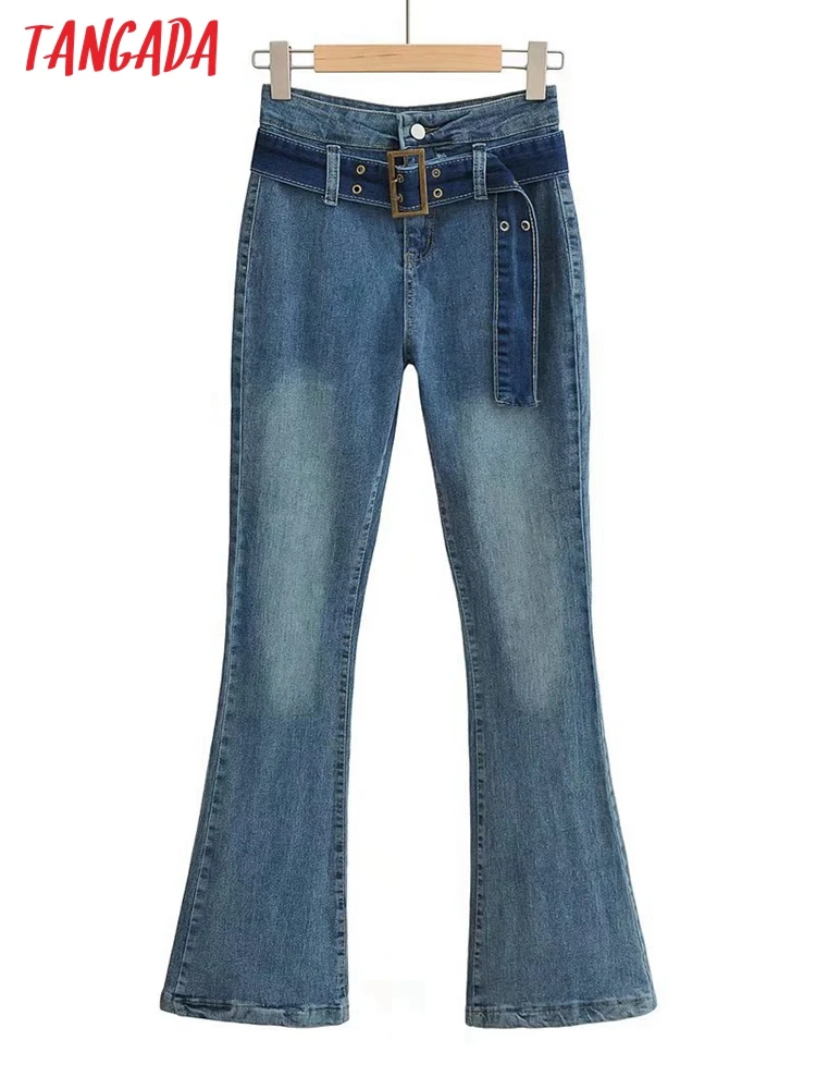 Tangada 2022 Fashion Women With Belt Flare Jeans Pants Long Trousers Pockets Buttons Female Pants 8A09
Tangada 2022 Fashion Women With Belt Flare Jeans Pants Long Trousers Pockets Buttons Female Pants 8A09