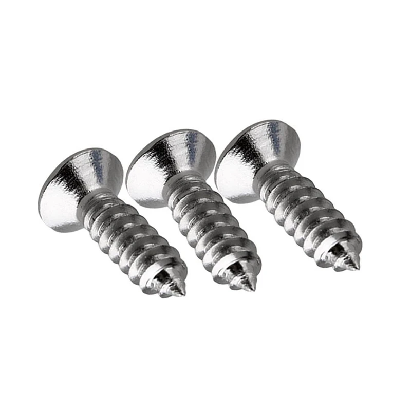 150X Guitar Bass Screws Parts For Scratchplates Pickguard, Silver 
150X Guitar Bass Screws Parts For Scratchplates Pickguard, Silver