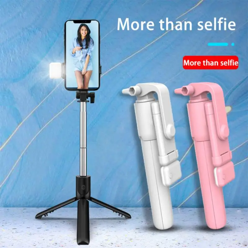 

RYRA Bluetooth Wireless Selfie Stick Portable Tripod Extendable Monopod Fill Light Remote Shutter For IOS Android Phone Holder