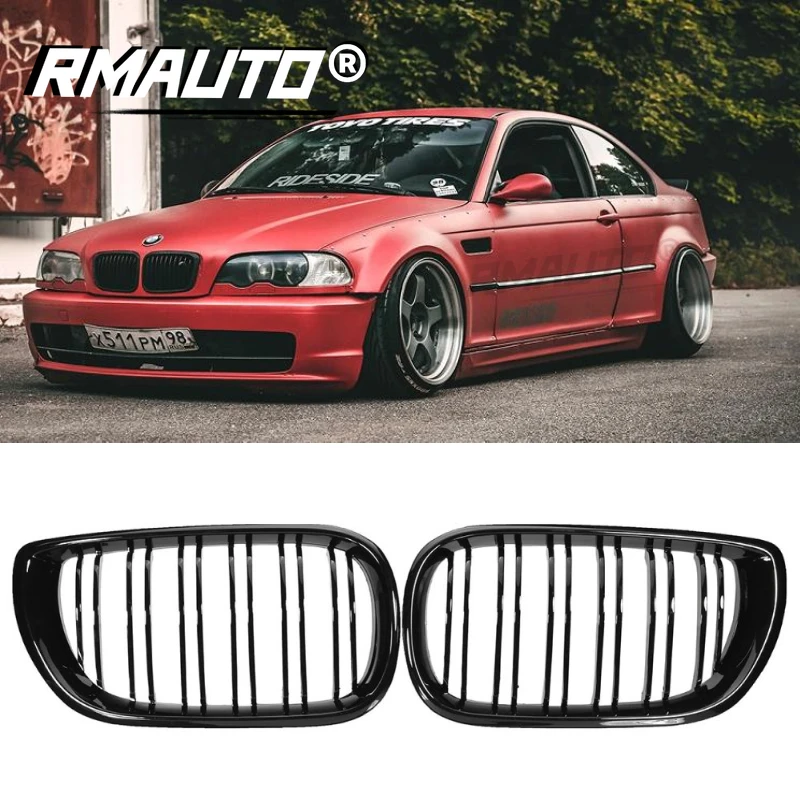 1 Pair Car Front Bumper Kidney Grill Grille Racing Grills Gloss Black Double Line ABS For BMW 3 Series E46 2002-2005 Car Styling
1 Pair Car Front Bumper Kidney Grill Grille Racing Grills Gloss Black Double Line ABS For BMW 3 Series E46 2002-2005 Car Styling