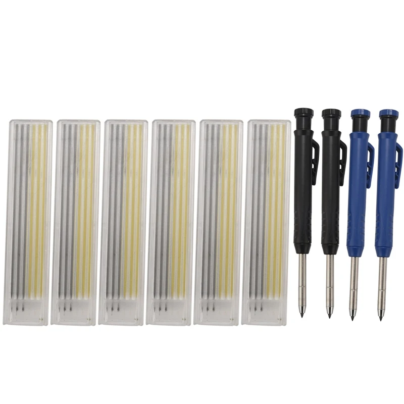 4 Pcs Woodworking Construction Pencil With 36 Pcs Refills, Solid Carpenter Pencils Built-In Sharpener Mechanical Pencil
4 Pcs Woodworking Construction Pencil With 36 Pcs Refills, Solid Carpenter Pencils Built-In Sharpener Mechanical Pencil