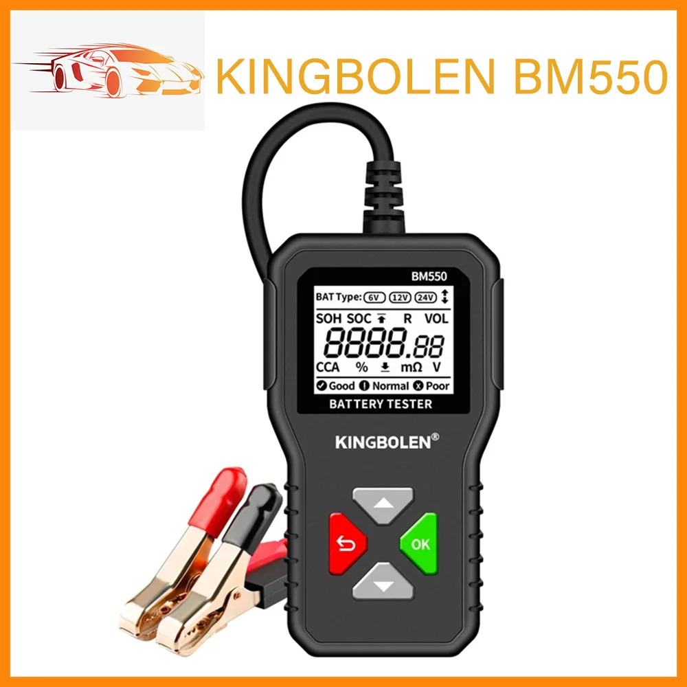 KINGBOLEN BM550 Car Battery Tester Tools OBD2 6V 12V 24V 100-2000CCA Battery System Detect Auto Analyzer Car Diagnostic Tool
KINGBOLEN BM550 Car Battery Tester Tools OBD2 6V 12V 24V 100-2000CCA Battery System Detect Auto Analyzer Car Diagnostic Tool