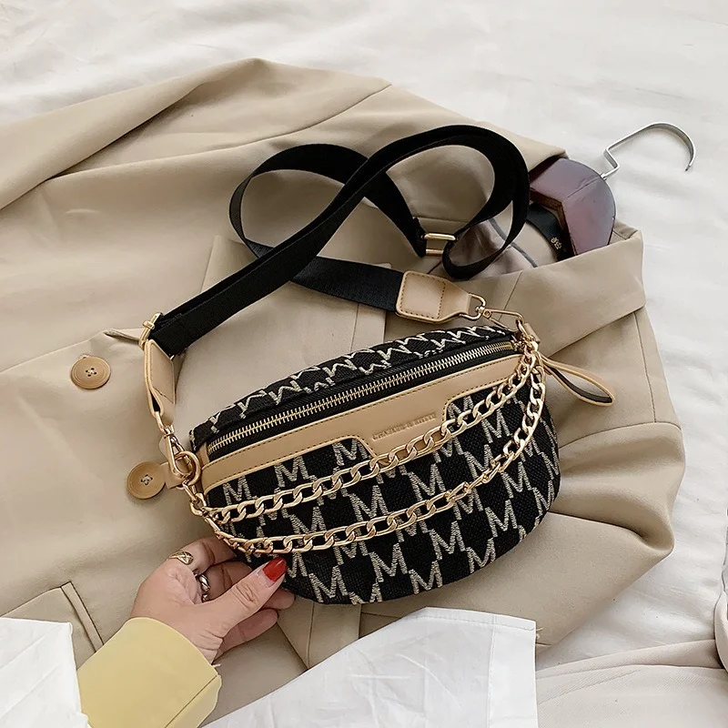 Printed Letter Plaid Pattern Fanny Packs For Women Fashionable Chain Waist Bag Female Waist Pack Ladies Wide Strap Crossbody Bag
Printed Letter Plaid Pattern Fanny Packs For Women Fashionable Chain Waist Bag Female Waist Pack Ladies Wide Strap Crossbody Bag