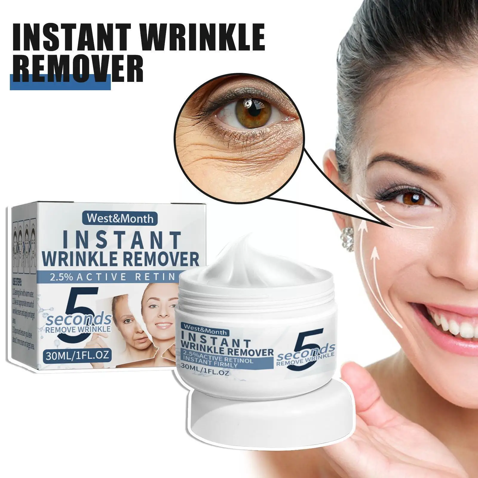5 Seconds Retinol Anti-Wrinkle Cream Instant Anti Aging Firming Nourish Line Cream Lifting Skin Fine Care Fade Moisturizing Z0T2
5 Seconds Retinol Anti-Wrinkle Cream Instant Anti Aging Firming Nourish Line Cream Lifting Skin Fine Care Fade Moisturizing Z0T2
