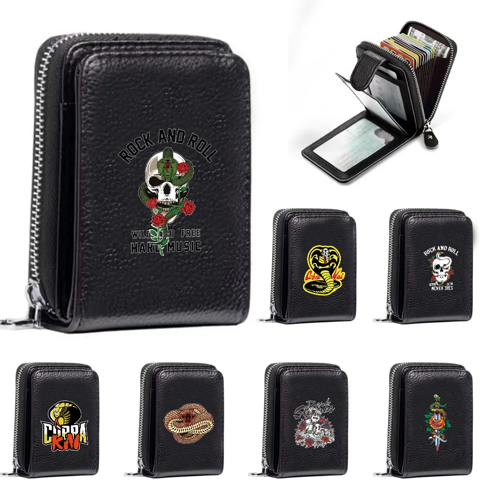 Card Holder Women Zipper Wallets Black Pu Leather Minimalist Wallet Cute Cobra Pattern Gifts Men Personalized Custom Hand Purse
Card Holder Women Zipper Wallets Black Pu Leather Minimalist Wallet Cute Cobra Pattern Gifts Men Personalized Custom Hand Purse