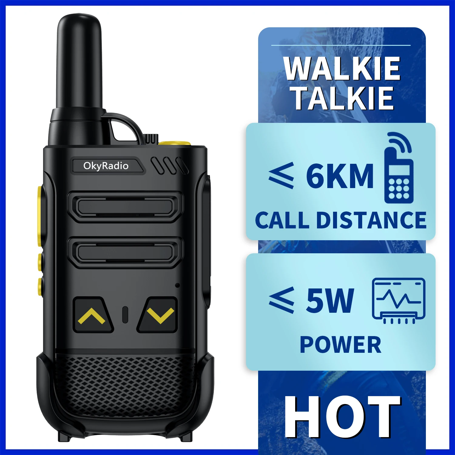 Hot Mini Walkie-talkie 4800mAh16 Channels Drop-resistant H2 Wireless Civilian Clear Voice Penetration Strong Frequency 400-470MH
Hot Mini Walkie-talkie 4800mAh16 Channels Drop-resistant H2 Wireless Civilian Clear Voice Penetration Strong Frequency 400-470MH